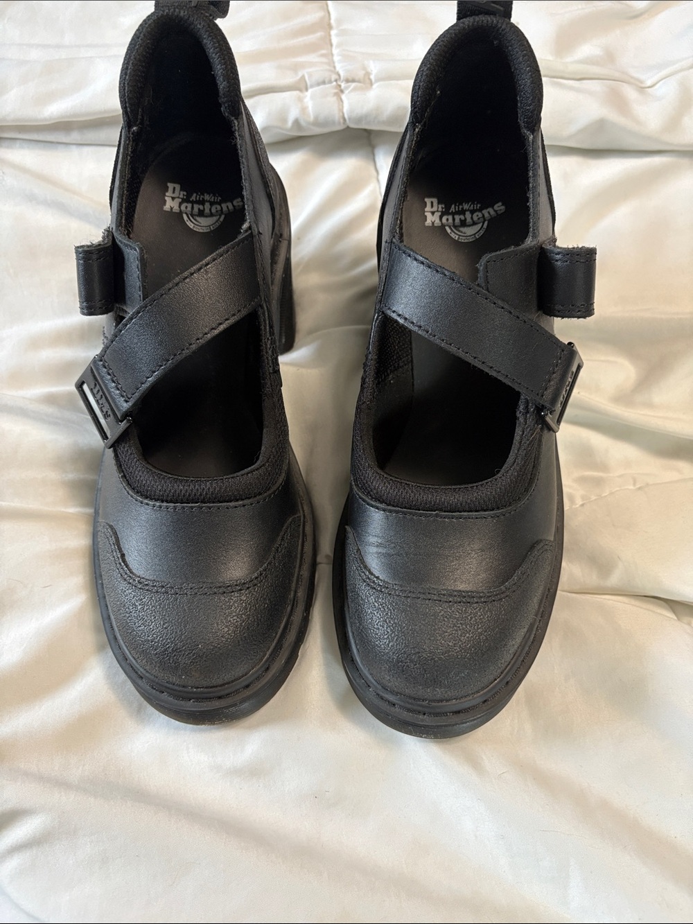 Black platform Mary Jane